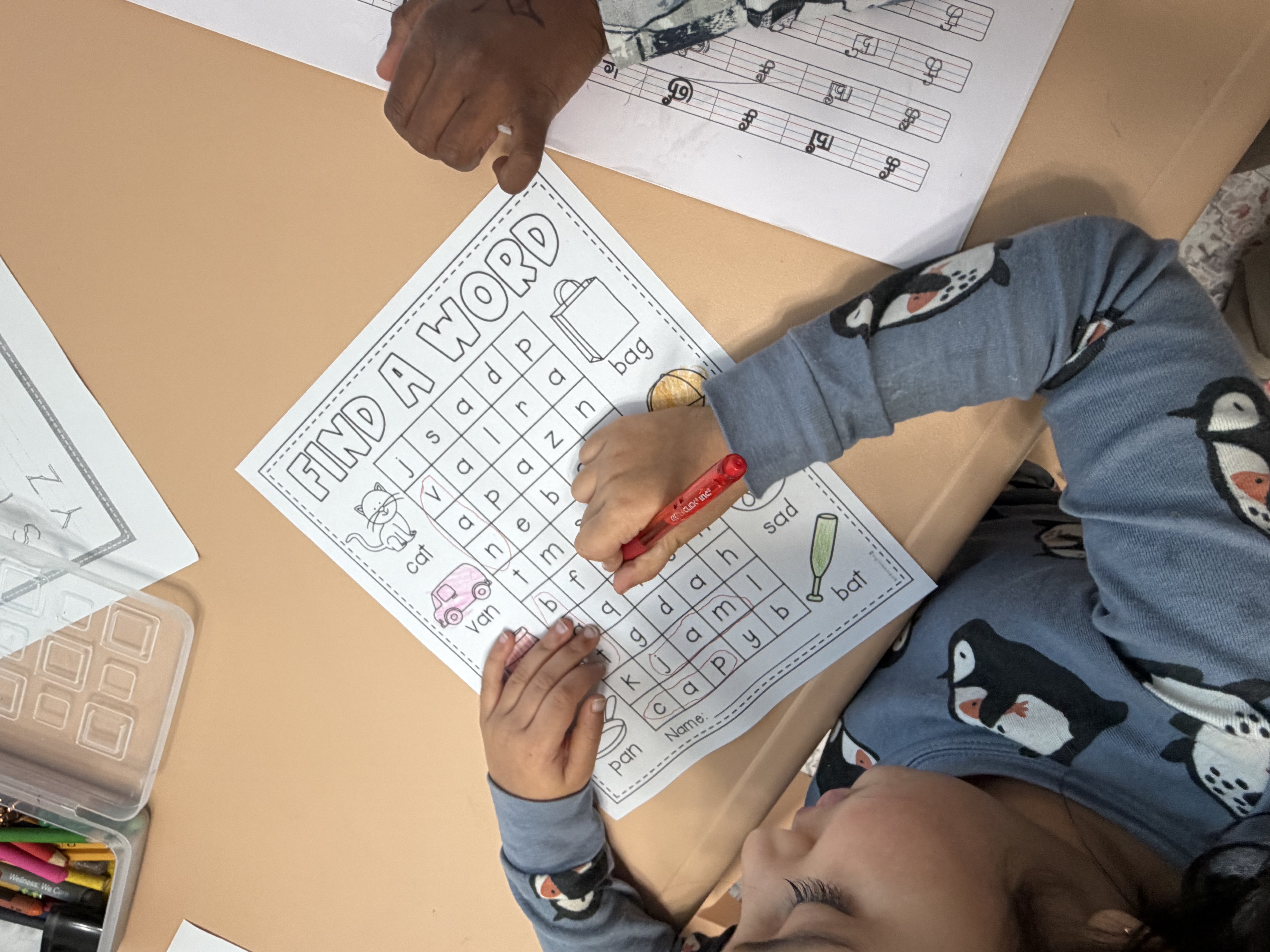 Children engaged in activities at Devi Daycare
